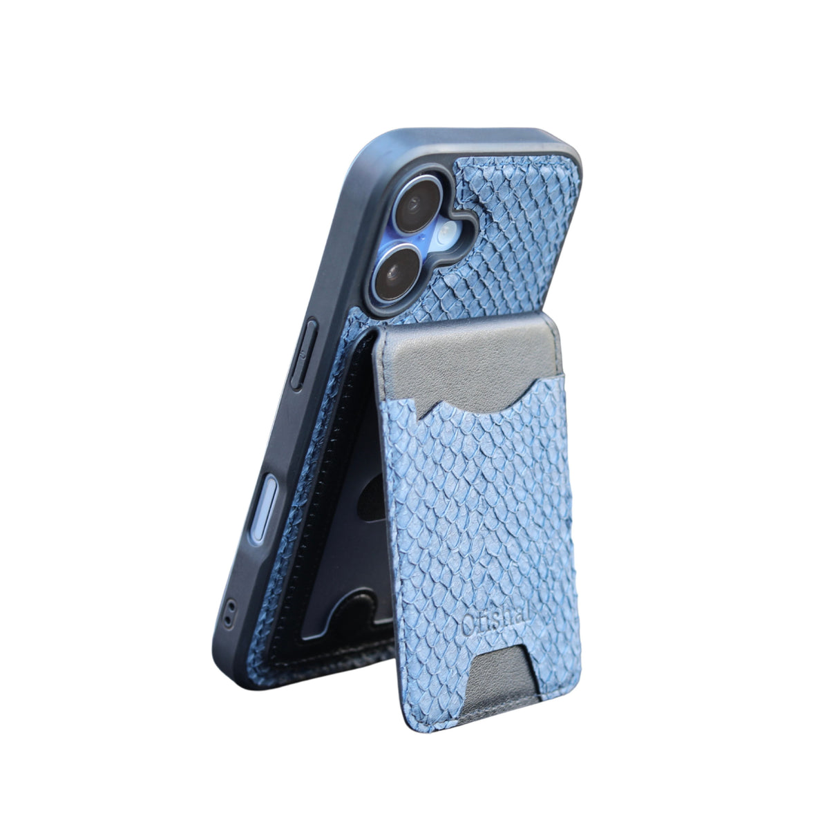 Slim MagSafe fish leather wallet