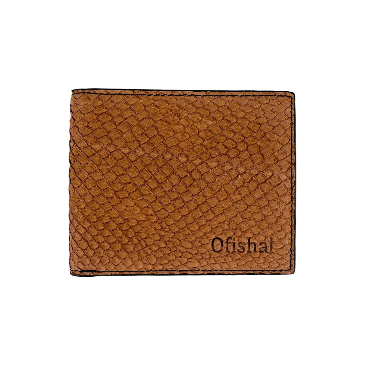 Close-up of fish leather texture and grain