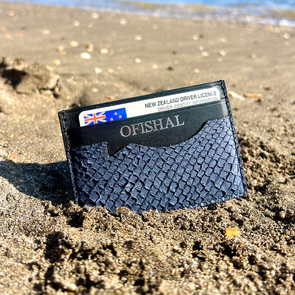 Fish Leather Card Holder Wallet